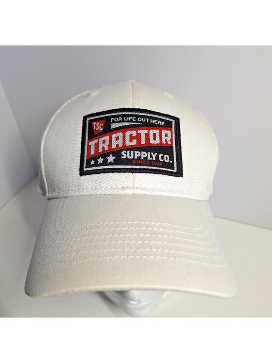 Outdoor Cap Other - White Tractor Supply Co Snapback Trucker Hat Cap One Size Black Red Outdoor
